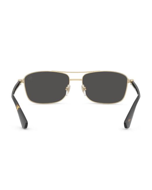 Burberry Gray Rectangle-Frame Sunglasses for men