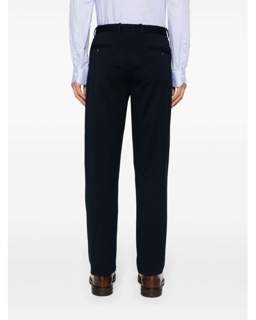 Circolo 1901 Blue Pleat-detail Straight-leg Trousers for men