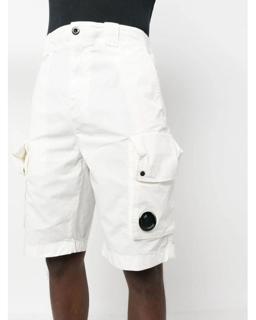 C P Company Shorts Met Logoplakkaat in het White voor heren