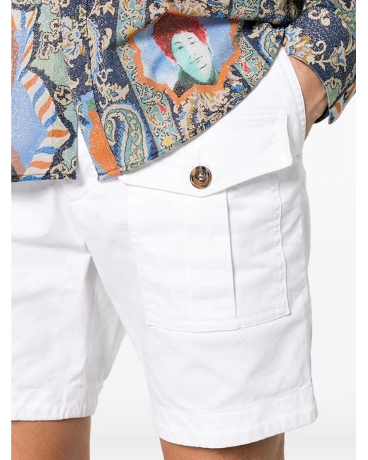 Short Chino À Patch Logo DSquared² en coloris White