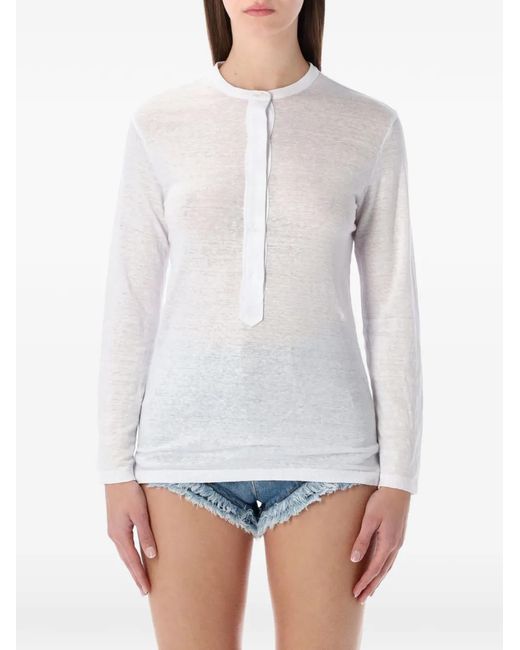 Isabel Marant White Lucy Long-Sleeve T-Shirt