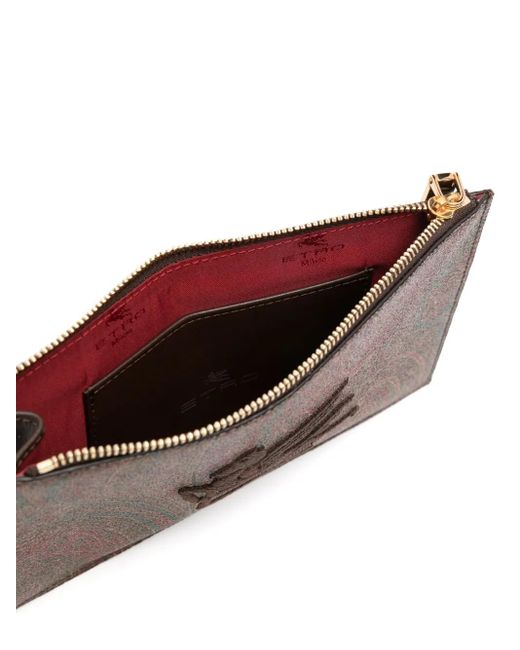 Etro Brown Medium Paisley Wallet
