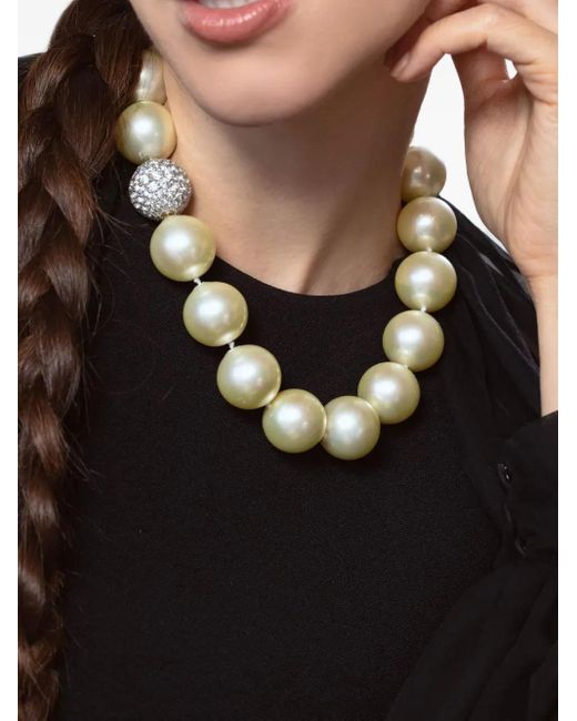 Fantasia by Deserio White Pearl Clasp Necklace