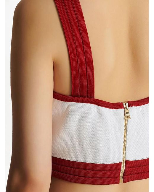 Balmain Cropped Top in het Red