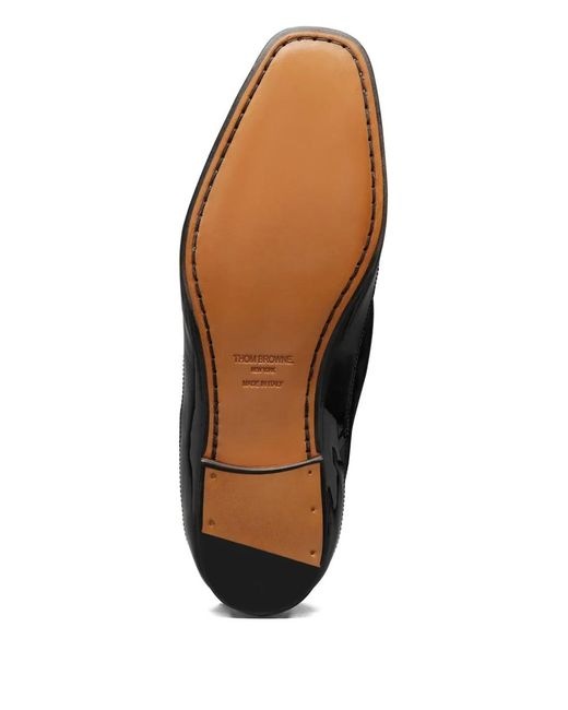 Thom Browne Black Soft Patent Calf Suede Opera Ballerina for men