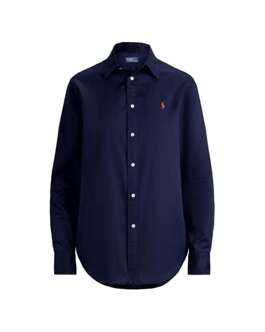 Polo Ralph Lauren Blue Pony-Embroidered Buttoned Shirt