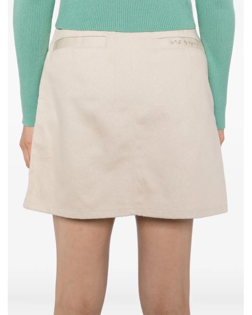To b. by agnès b. Pink Logo-Embroidered Mini Skirt