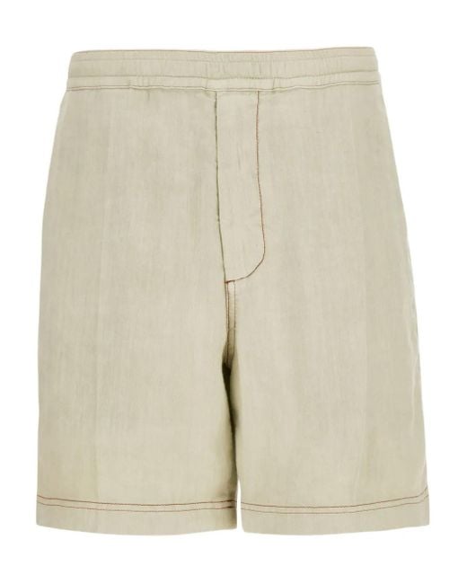 Ferragamo Natural Elasticated-Waistband Pocket Shorts for men