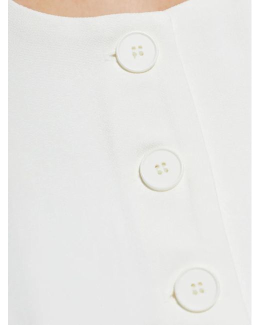 IRO White Buttoned Halter-Neck Vest