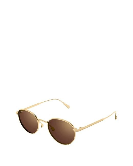 Cartier Metallic Round Sunglasses