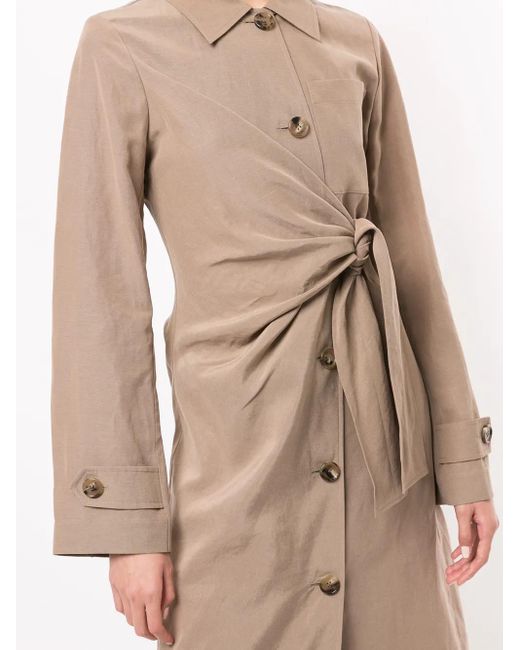Goen.J Natural Waist-Tied Trench Coat