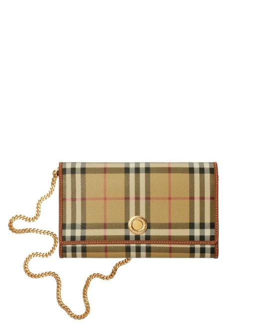Burberry Portemonnee Met Ketting in het Metallic