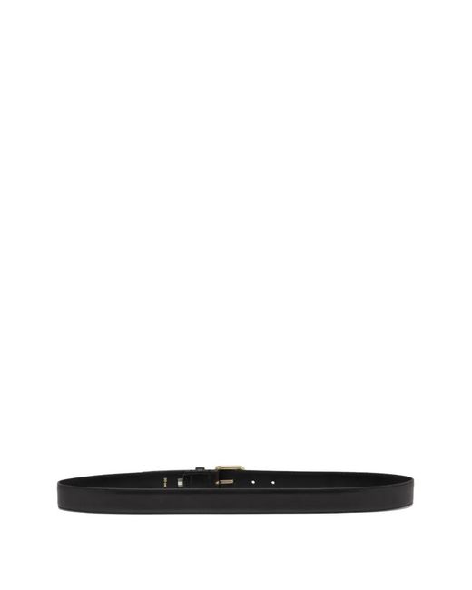 Officine Creative White Smooth Leather Belt for men