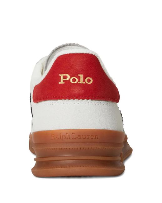 Polo Ralph Lauren White Heritage Aera Sneakers for men