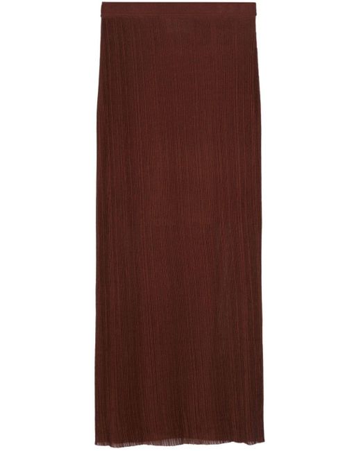 Falda Kendi con efecto plisado Christian Wijnants de color Brown