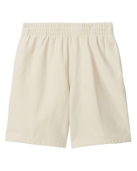 Burberry Natural Logo-patch Cotton Shorts for men