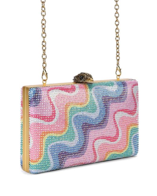 Kurt Geiger Pink Crystal Kensington Clutch Bag