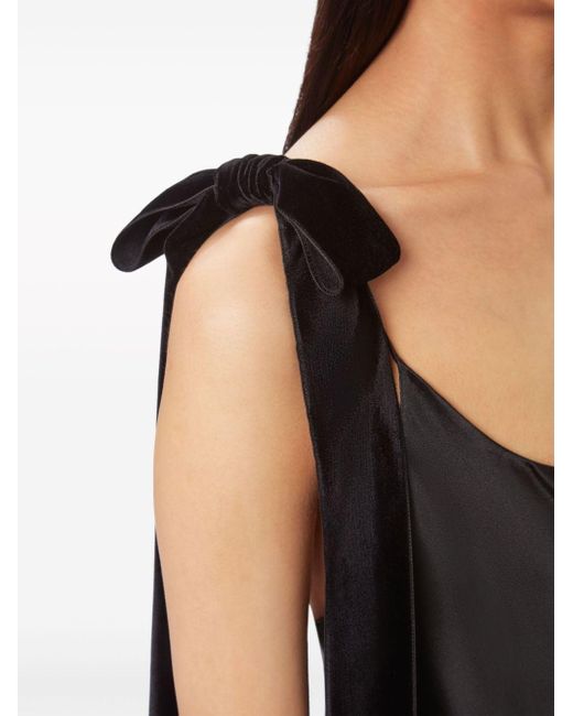 Robe longue à détail de nœud Nina Ricci en coloris Black