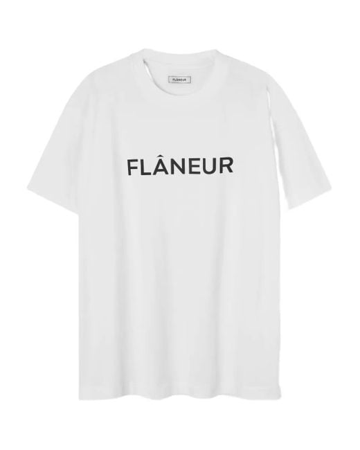 T-Shirt À Logo Imprimé flâneur pour homme en coloris White