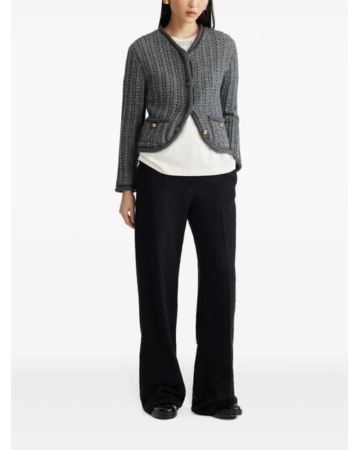 Patou Black Knitted Fitted Jacket