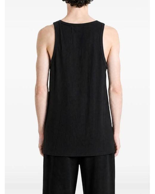 Ziggy Chen Black Exposed-Seam Vest for men