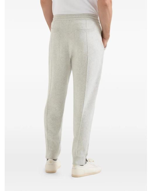 Brunello Cucinelli Gray Double Knit Trousers for men