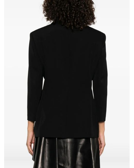 Givenchy Jack Met Gekerfde Revers En Drie Knopen in het Black