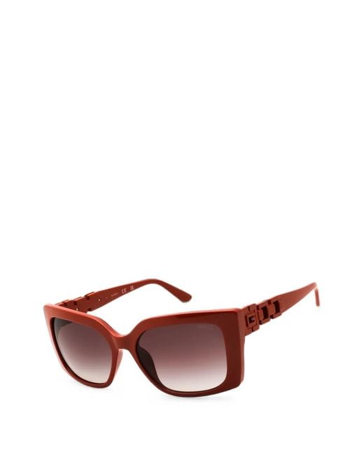 Guess Pink Rectangle-Frame Sunglasses