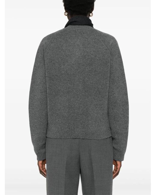 Totême Gray Wool Cardigan