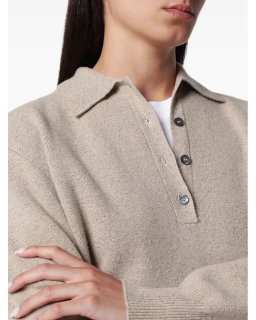 Polo Con Botones Rohe de color Gray