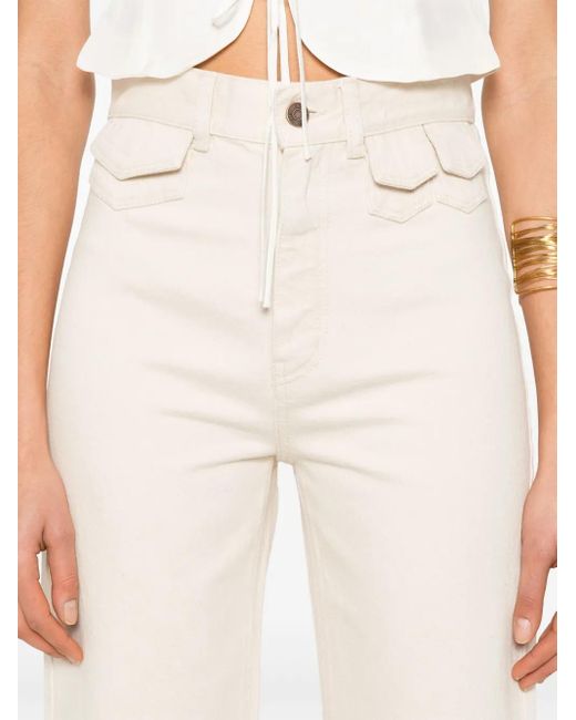 Vaqueros con parche del logo Chloé de color White