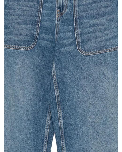 Ba&sh Blue Zoel Patch-Pocket Jeans
