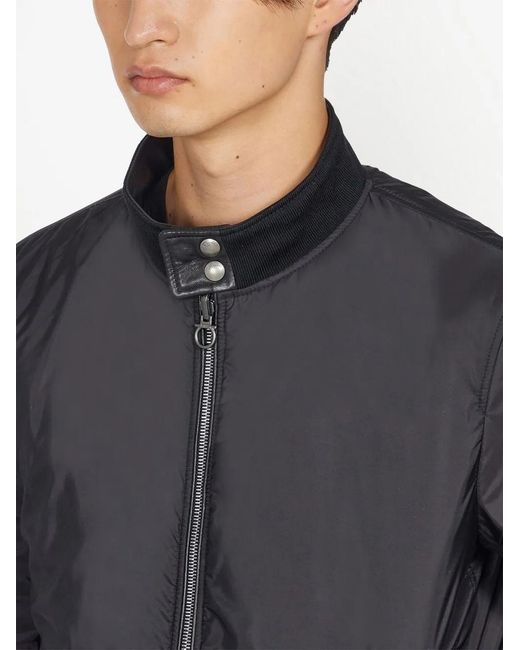 Ferragamo Black Reversible Bomber Jacket for men
