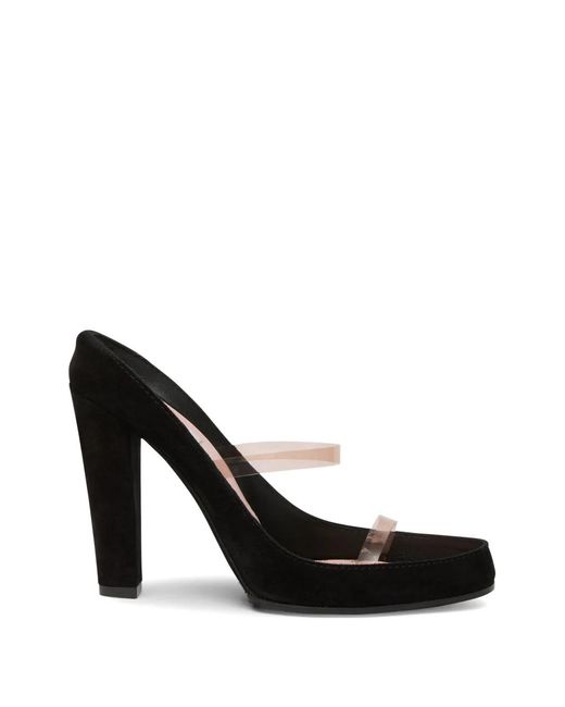 Moschino Black High-Heeled Suede And Pvc Sandals