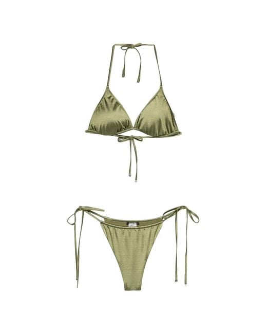 VENUJA Metallic Tie-Side Bikini
