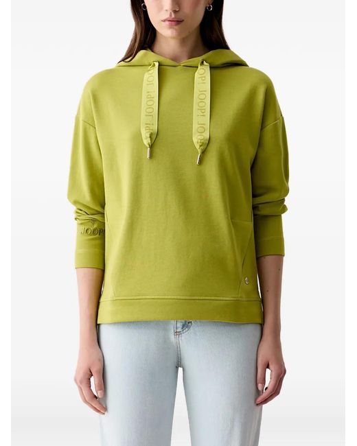 Joop! Green Logo-Embroidered Drawstring Hoodie