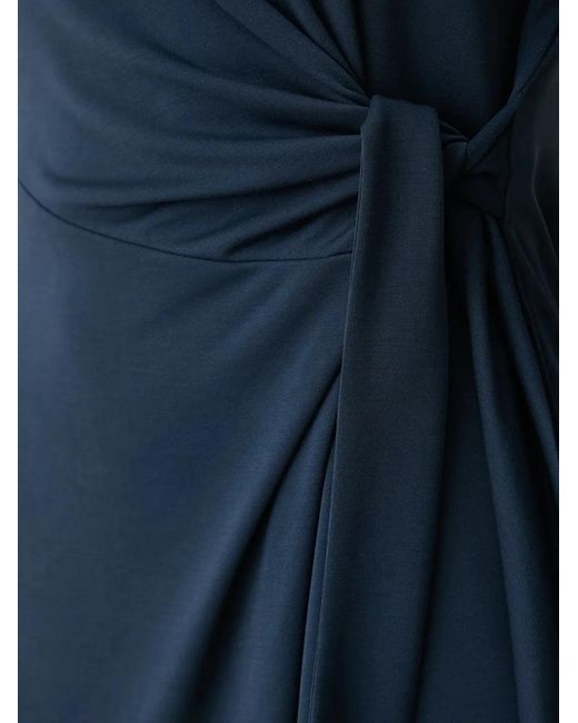 Mos Mosh Blue Mmjuliette Side-Tie Short-Sleeved Midi Dress