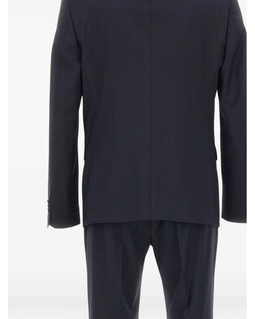 Manuel Ritz Blue Single-Breasted Slim-Fit Suit for men