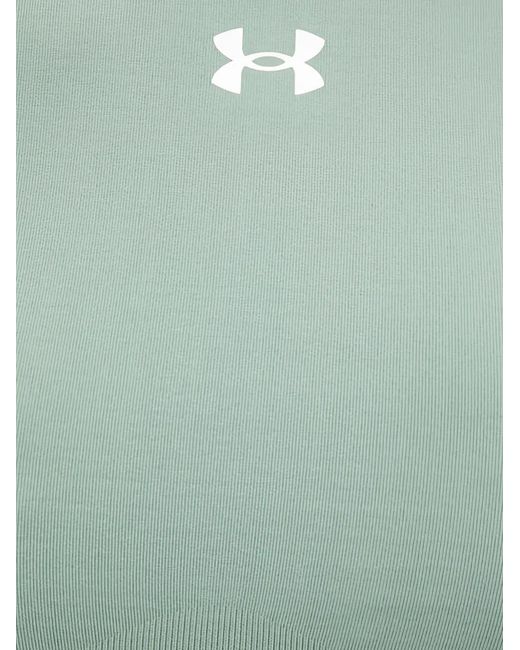 Under Armour Green Logo-Print Long-Sleeves T-Shirt