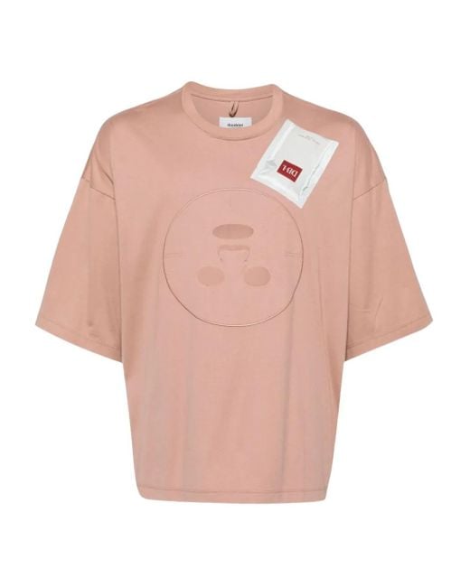 Doublet Pink Face-Mask T-Shirt for men