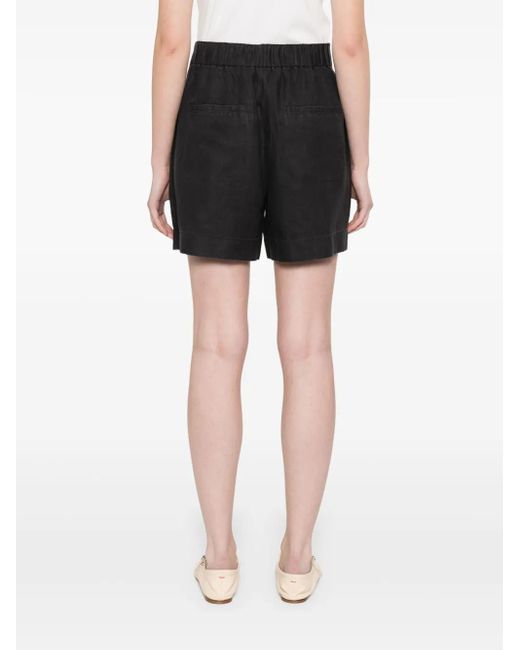 Vince Black Elasticated-Waist Shorts