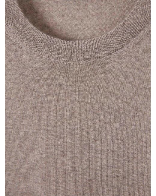 Canali Gray Round-Neck Sweater for men