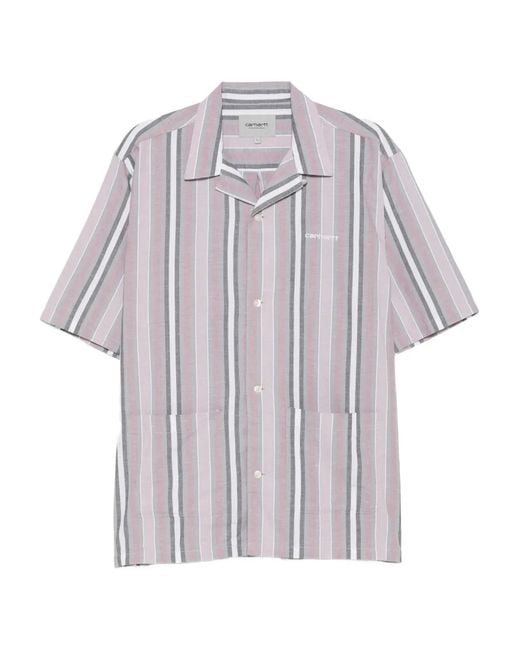 Carhartt Hemd mit gestreifter Tasche in White für Herren