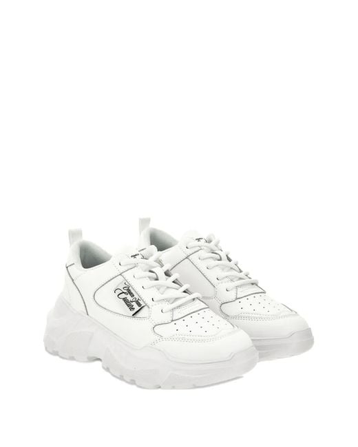 Versace Jeans Couture White Logo-Plaque Chunky Trainers