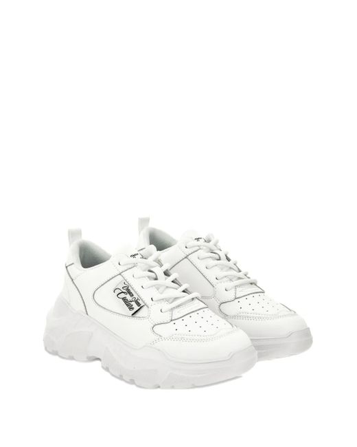 Versace Jeans Couture White Logo-Plaque Chunky Trainers