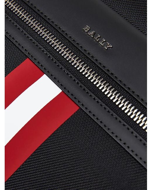 Bally Tharek Canvas Messengertas Met Lintdetail in het Black voor heren