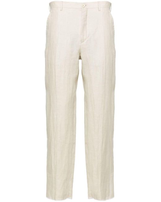 Incotex Natural Linen Blend Chino Trousers for men