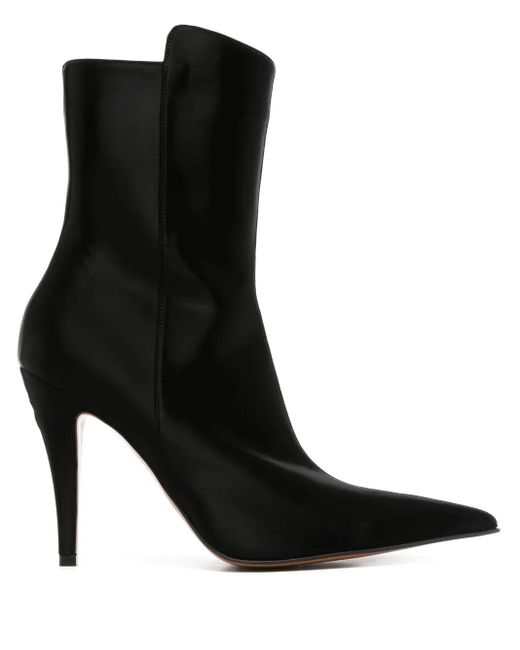McQueen Black Heeled Ankle Boots