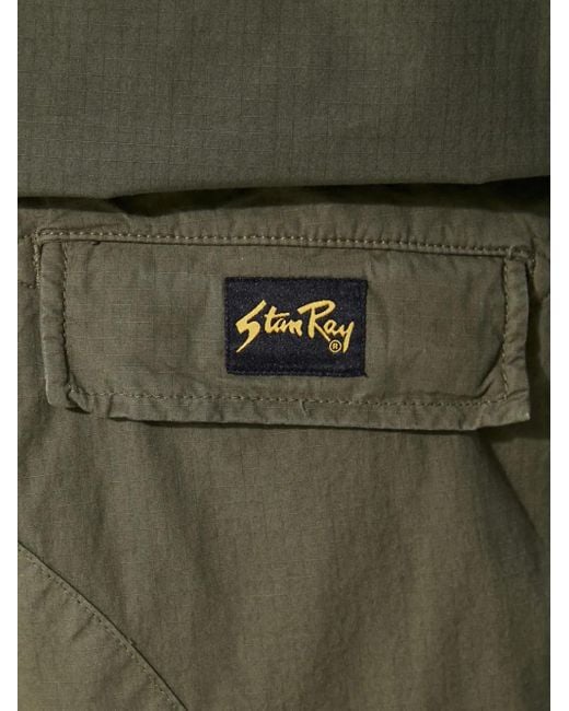 Stan Ray Green Cotton Cargo Shorts for men