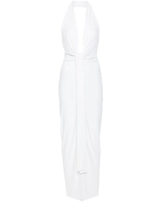 Robe longue à design sans manches Norma Kamali en coloris White
